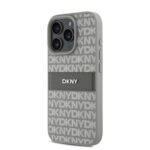 Калъф от DKNY PU Leather Repeat Pattern Tonal Stripe Case за iPhone 16 Pro Beige - Image 3