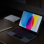Калъф с клавиетура For iPad (2025) / iPad 10.9 (2022) DUX DUCIS MK Pro Series Leather Case Magnetic Floating Keyboard with Trackpad - Black - Image 10
