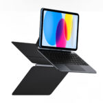 Калъф с клавиетура For iPad (2025) / iPad 10.9 (2022) DUX DUCIS MK Pro Series Leather Case Magnetic Floating Keyboard with Trackpad - Black - Image 4
