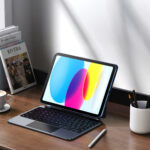 Калъф с клавиетура For iPad (2025) / iPad 10.9 (2022) DUX DUCIS MK Pro Series Leather Case Magnetic Floating Keyboard with Trackpad - Black - Image 5