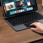 Калъф с клавиетура For iPad (2025) / iPad 10.9 (2022) DUX DUCIS MK Pro Series Leather Case Magnetic Floating Keyboard with Trackpad - Black - Image 8