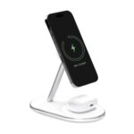 Зарядна станция от 2in1 Puro Mag Station Wireless Charging Station for Phone and Headphones - White