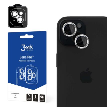 Стъклен Протектор от 4phones за задна камера за Apple iPhone 15 - 3MK Lens Protection Pro Silver