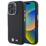 Калъф BMW M PU Kevlar Metal Logo за iPhone 16 Pro Max Black