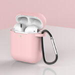 Калъф от AirPods 2 / AirPods 1
silicone soft case for
headphones + keychain
carabiner pendant pink
case D - Image 2