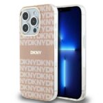Калъф от DKNY PC/TPU Repeat Pattern Tonal Stripe Magsafe Case for iPhone 14 Pro Pink