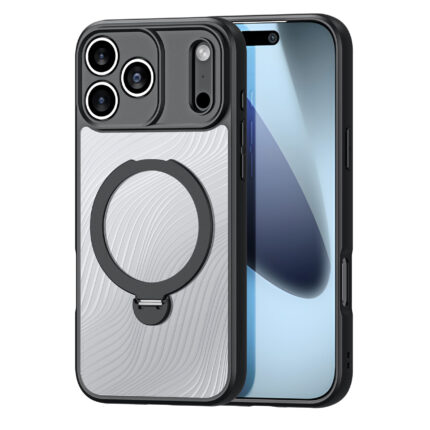 Калъф от Dux Ducis Aimo Mag Case with Magnetic Ring and Stand за iPhone 17 Pro Max - Black
