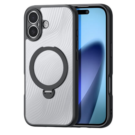 Калъф от Dux Ducis Aimo Mag Case with Magnetic Ring and Stand за iPhone 17 – Black
