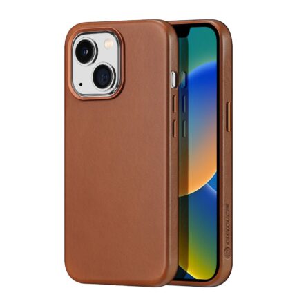 Калъф от Dux Ducis Naples case за iPhone 14 magnetic leather case MagSafe brown