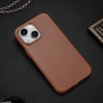 Калъф от Dux Ducis Naples case за iPhone 14 magnetic leather case MagSafe brown - Image 8