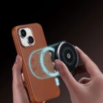 Калъф от Dux Ducis Naples case за iPhone 14 magnetic leather case MagSafe brown - Image 9