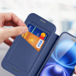 Калъф от Dux Ducis Skin X Pro за iPhone 17 Air Case with MagSafe and Wallet - Blue - Image 7