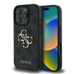 Калъф от Guess PU 4G Metal Logo Case за iPhone 16 Pro Grey