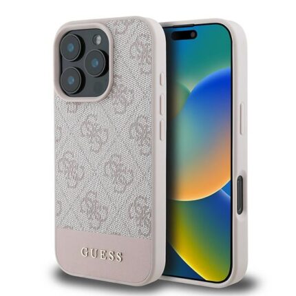 Калъф от Guess PU 4G Stripe Case за iPhone 16 Pro Max Pink