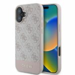 Калъф от Guess PU 4G Stripe Case за iPhone 16 Pink