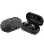 Слушалки Guess PU 4G Metal Logo TWS Wireless Earphones Black