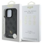 Калъф от Guess PU 4G Small Metal Logo MagSafe Case за iPhone 16 Pro Grey - Image 8