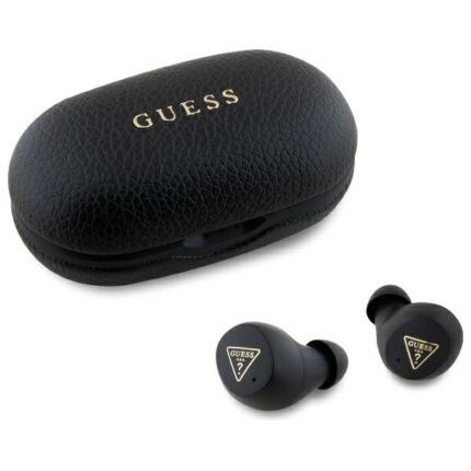 Слушалки Guess PU Grained ENC TWS Wireless Earphones Black