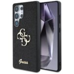 Калъф от Guess PU Fixed Glitter 4G Metal Logo Case за Samsung Galaxy S25 Ultra Black
