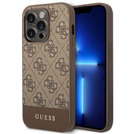 Калъф от  Guess 4G Stripe Case за iPhone 14 Pro Brown