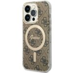 Калъф Guess 4G IML MagSafe Case for iPhone 14 Pro Brown