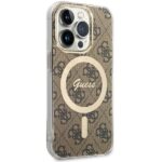 Калъф Guess 4G IML MagSafe Case for iPhone 14 Pro Brown - Image 3