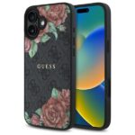Калъф от Guess PU Leather 4G Roses MagSafe Case for iPhone 16 Black