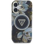 Калъф от Guess IML Glitter Magnolia and Triangle Logo MagSafe Case for iPhone 16 Black - Image 3