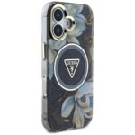 Калъф от Guess IML Glitter Magnolia and Triangle Logo MagSafe Case for iPhone 16 Black - Image 4