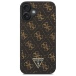 Калъф от Guess PU Leather 4G Triangle Metal Logo Case for iPhone 16 Black - Image 3