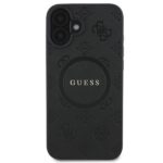 Калъф от Guess Saffiano Peony Stamp MagSafe Case за iPhone 16 Black - Image 3
