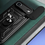 Калъф Hybrid Armor Camshield за iPhone 17 Air with Stand and Camera Cover - Black - Image 3
