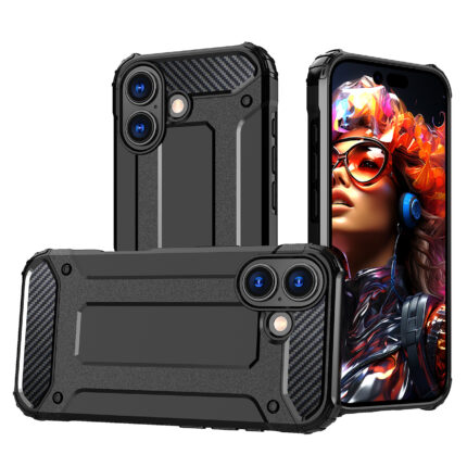 Калъф от Hybrid Armor case за iPhone 17 - black