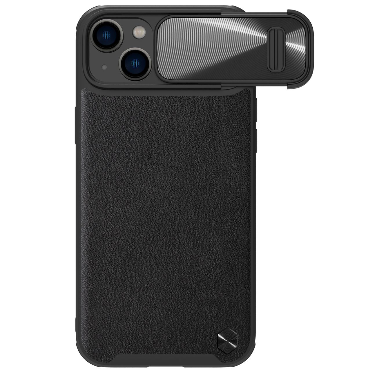 eng_po_Nillkin-CamShield-Leather-S-Case-iPhone-14-Hulle-mit-Kameraabdeckung-schwarz-108228_1.jpg Калъф от Nillkin CamShield Leather S Case iPhone 14 case cover with camera cover black - Image 1