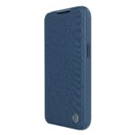 Калъф от Nillkin Qin Cloth Pro Case Case for iPhone 14 Pro Max Camera Cover Holster Cover Flip Case Blue - Image 6