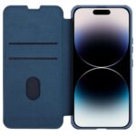 Калъф от Nillkin Qin Cloth Pro Case Case for iPhone 14 Pro Max Camera Cover Holster Cover Flip Case Blue - Image 3