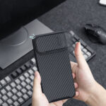 Калъф от Nillkin Synthetic Fiber S Case iPhone 14 Pro Max case with camera cover, black - Image 10