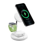 Зарядна станция от Puro Mag Station 3 in 1 Inductive Charger with Stand - White