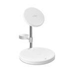 Зарядна станция от Puro Mag Station 3 in 1 Inductive Charger with Stand - White - Image 2