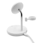 Зарядна станция от Puro Mag Station 3 in 1 Inductive Charger with Stand - White - Image 4