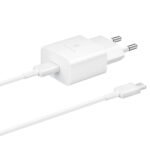 Зарядно EP-T1510XWE Samsung USB-C 15W Travel Charger + USB-C Data Cable W