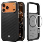 Калъф от Spigen Enzo Aramid "T" MagSafe Case for iPhone 17 Pro - Black and Silver
