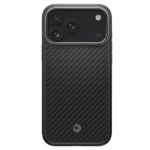 Калъф от Spigen Enzo Aramid "T" MagSafe Case for iPhone 17 Pro - Black and Silver - Image 2