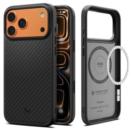 Калъф от Spigen Enzo Aramid "T" MagSafe case for iPhone 17 Pro Max - black
