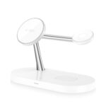 Зарядна станция от Tech-Protect A12 3in1 MagSafe Inductive Charger for Smartphone/Headphones/Smartwatch - White - Image 3