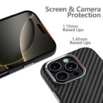Калъф от Tech-Protect Ion
Carbon MagSafe Case for iPhone
 16 Pro Max - Black/Grey - Image 2