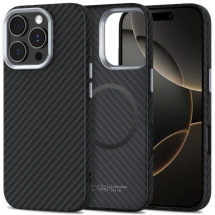 Калъф от Tech-Protect Ion
Carbon MagSafe iPhone 16 Pro Case -
Black/Grey