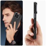 Калъф от Tech-Protect Ion
Carbon MagSafe iPhone 16 Pro Case -
Black/Grey - Image 4