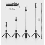 Селфи стик Tech-Protect L01S Bluetooth Selfie Stick with Tripod up to 70cm - Black - Image 9