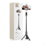 Селфи стик Tech-Protect L05S Bluetooth Selfie Stick with Tripod up to 105cm with LED Light - Black